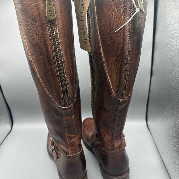 BED STU Glaye wide calf brown boots 7.5 - Picture 3 of 7